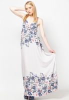 Only Light Grey Printed Maxi Dress