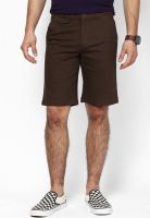 Phosphorus Dark Brown Knee Length Chinos Shorts