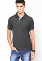 Proline Grey Solid Polo T-Shirts