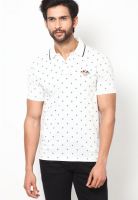 Proline White Printed Polo T-Shirts