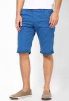 R&C Blue Solid Shorts