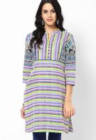 Rain & Rainbow Blue Printed Kurtis