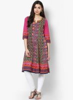 Rangmanch By Pantaloons Cotton Pink Kurta