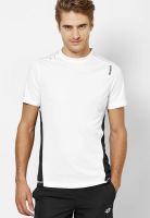 Reebok White Printed Round Neck T-Shirts