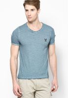 Ringspun Blue Washed Round Neck T-Shirts