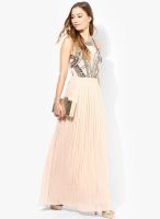 River Island Embellished Top Pleated Maxi Dress