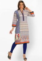 Salwar Studio White Printed Kurtis