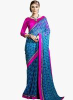 Shonaya Blue Printed Saree