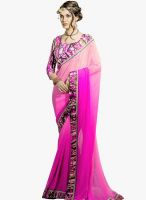 Shonaya Pink Printed Saree