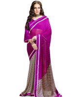 Shonaya Purple Printed Saree