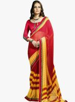 Shonaya Red Printed Saree