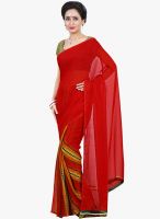 Shonaya Red Printed Saree