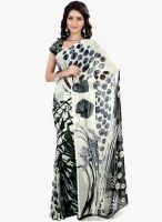 Shonaya White Printed Saree