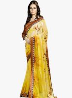 Shonaya Yellow Printed Saree