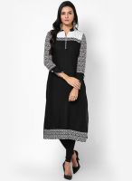 Span Cotton Black Kurti