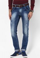 Spykar Blue Low Rise Narrow Fit Jeans