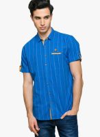 Teemper Checked Blue Casual Shirt
