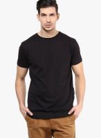 Tiktauli De Corps. Black Printed Round Neck T-Shirts