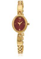 Timex Ti000v40200 Golden/Maroon Analog Watch
