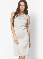 Tops And Tunics Grey Colored Solid Bodycon Dress