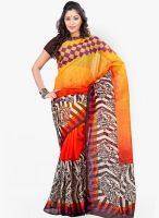 Triveni Sarees Yellow Printed Saree