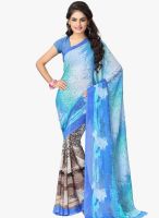 Vaamsi Blue Printed Saree