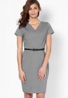 Van Heusen Grey Colored Checked Bodycon Dress