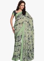 Vishal Green Printed Saree