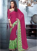 Vishal Pink Printed Saree