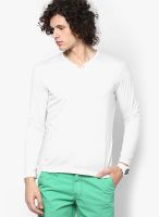 WYM White Solid Henley T-Shirts