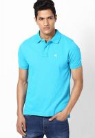 Wrangler Aqua Blue Polo T Shirt