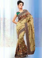 Xclusive Chhabra Beige Embroidered Saree