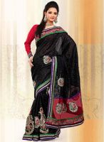 Xclusive Chhabra Black Embroidered Saree