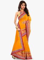 Xclusive Chhabra Yellow Embroidered Saree