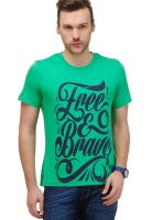 Yepme Green Printed Round Neck T-Shirts