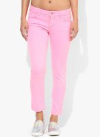 s.Oliver Pink Solid Jeans