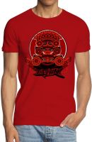 ANGI Graphic Print Men's Round Neck Red T-Shirt