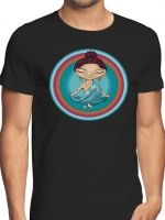 ANGI Graphic Print Men's Round Neck Black T-Shirt