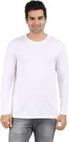 Ap'pulse Solid Men's Round Neck White T-Shirt