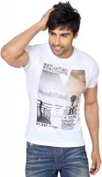 Astron Graphic Print Men's Round Neck White T-Shirt Astron Graphic Print Men's Round Neck White T-Shirt