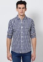 Basics Blue Casual Shirts