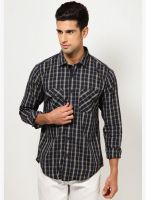 Basics Navy Blue Casual Shirt