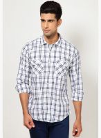 Basics Navy Blue Casual Shirts