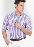 Basics Stripes Pink Casual Shirt