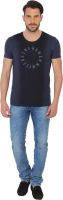 Being Human Clothing Printed Men's Round Neck Blue T-Shirt