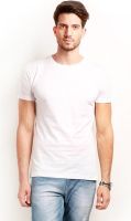 Change360 Solid Men's Round Neck White T-Shirt