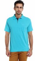 Classic Polo Solid Men's Polo Neck Blue T-Shirt