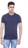 Colors and Blends Solid Men's Round Neck Blue T-Shirt