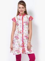 Divina Off White Printed Kurtis