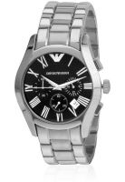 Emporio Armani Ar0673 Silver/Black Chronograph Watch